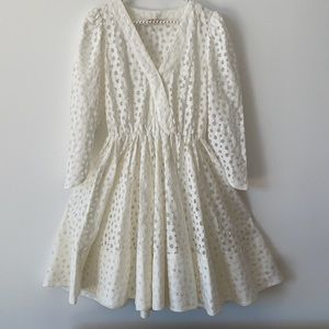 Maje white lace dress